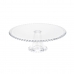 Prato para Bolo Pearl em Cristal com Pé 31x11cm