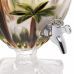 Dispenser/Suqueira de Cristal com Pé e Tampa Palm Tree Handpaint 4L Wolff