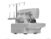Máquina de Costura Singer Doméstica Overloque Branca - S0105