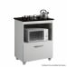 Balcão para Cooktop 4 Bocas 1 Porta Basculante Espaço para Forno Salvia Kaiki Móveis