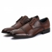 Sapato Social Derby Santiago Couro Carneiro Mouro
