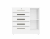 Cômoda Vitória 5 Gavetas 1 Porta Rud Rack Branco