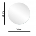 Espelho Multiuso Lapidado Fita Dupla Face 3M 50cm Redondo