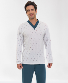 PIJAMA MASCULINO ADULTO INVERNO GRAVATA