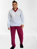 PIJAMA MASCULINO ADULTO INVERNO GRAVATA