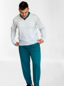 PIJAMA MASCULINO ADULTO INVERNO GRAVATA