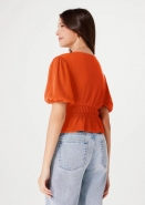 Blusa Feminina Evasê Texturizada