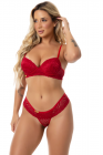 Conjunto de Lingerie Rendado Com Bojo 