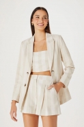 Blazer Feminino Listrado em Alfaiataria Hering