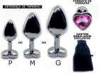 PLUG ANAL DE AÇO COM PEDRA- G