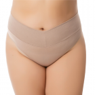 Calcinha Plus Size Cinta Modeladora Cós Alto Fio Dental Duplo Cintura Alta Tanga Conforto Lingerie Feminina