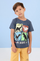 Camiseta Infantil Menino Verão Dino