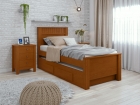 Cama Solteiro Bibox 2 Gavetas Athenas - Lopas