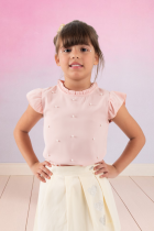 Blusa Perolas Infantil Menina