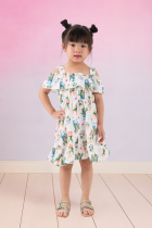 Vestido Infantil Cacto Verão Menina 