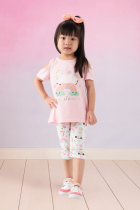 Conjunto Infantil Verão Unicornio Menina 