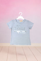 Blusa Infantil Listrada Strass Verão Menina 