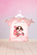 Blusa Infantil Cachorrinho Menina