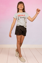 Short Malha Juvenil Menina 