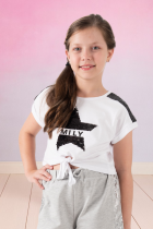 Blusa Juvenil Estrela Paitê