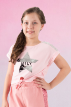 Blusa Juvenil Estrela Paitê