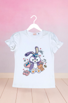 Blusa Infantil Menina Manga Curta com Babados