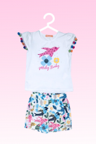 Conjunto Baby Menina Verão Pássaros