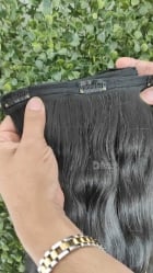 Aplique Tic Tac Cabelo Brasileiro Castanho 60 CM - Compre Online