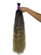 Cabelo Brasileiro Loiro Ondulado Mesclado Ponta Clara 70 CM