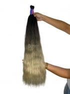 Cabelo Brasileiro Loiro Ondulado Mesclado Ponta Clara 70 CM