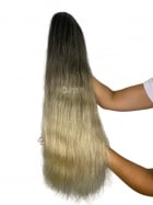 Cabelo Brasileiro Loiro Ondulado Mesclado Ponta Clara 70 CM