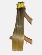 Cabelo Humano Vietnamita Loiro Mesclado 65 CM