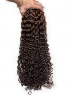 Cabelo Humano Cacheado tipo 2 75 CM Chocolate