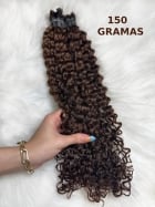 Cabelo Humano Cacheado tipo 2 75 CM Chocolate