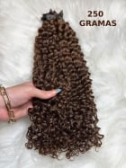 Cabelo Humano Cacheado tipo 2 75 CM Chocolate