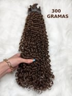 Cabelo Humano Cacheado tipo 2 75 CM Chocolate