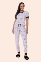 PIJAMA FEMININO MANGA CURTA COM CALÇA SLEEP - BOCEJINHO