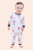 PIJAMA BEBÊ MASCULINO LONGO SOLDADINHO SUEDE - BOCEJINHO