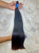 Cabelo Brasileiro Liso Castanho 50 CM 140 Gramas