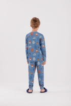 PIJAMA MASCULINO INFANTIL LONGO MONSTRINHOS - COR COM AMOR