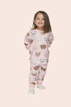 PIJAMA FEMININO LONGO BABY URSOS ROSA - LUA LUÁ