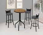 Conjunto Dinamarca 3 Banquetas 1 Mesa 60cm BM Tubulares