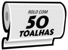 Rolo de Toalhas de Microfibra 200GSM 30cm x 30cm - 50 unid.