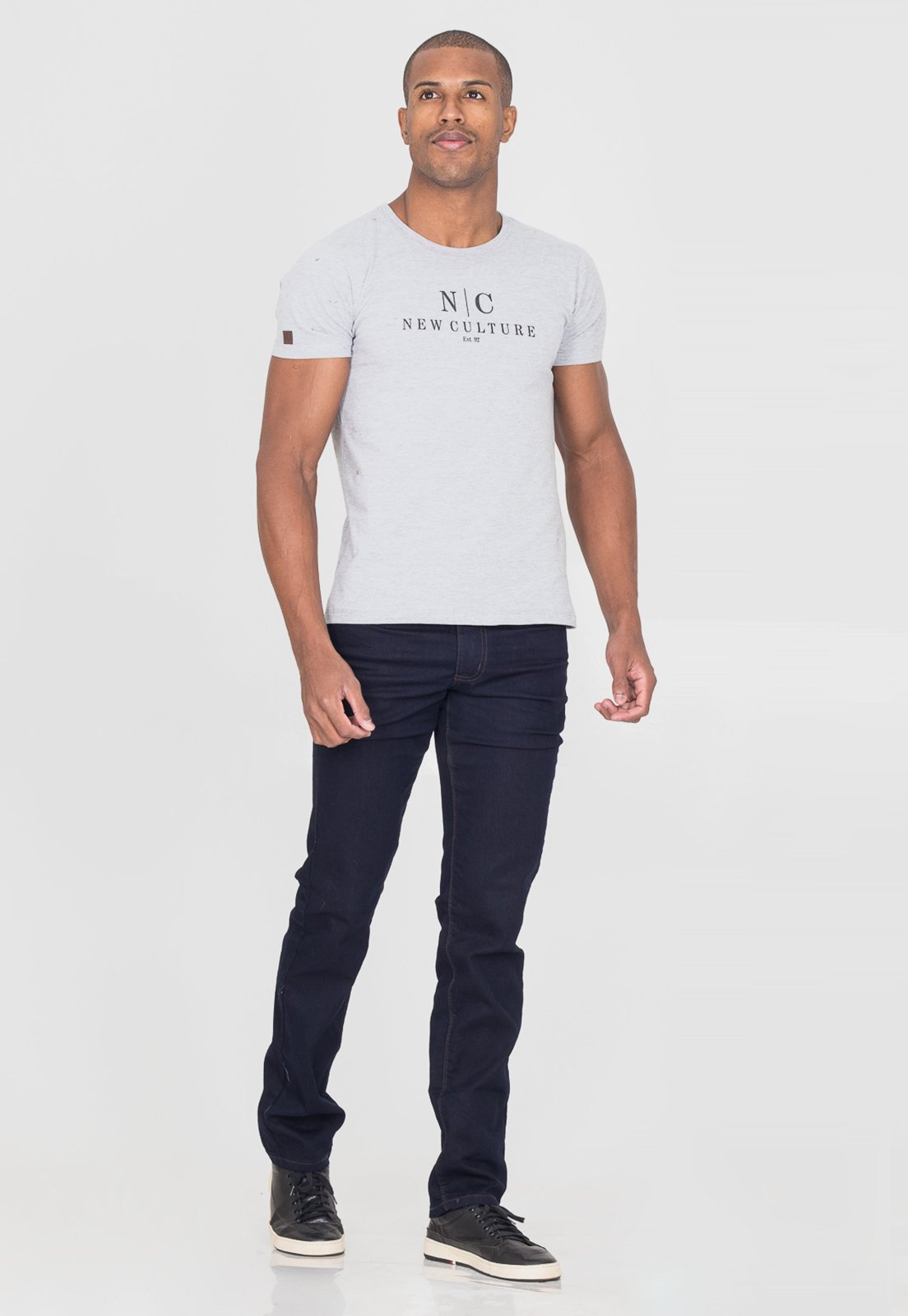 Calça Jeans Masculina Slim Premium Com Elastano Sem Lavagem