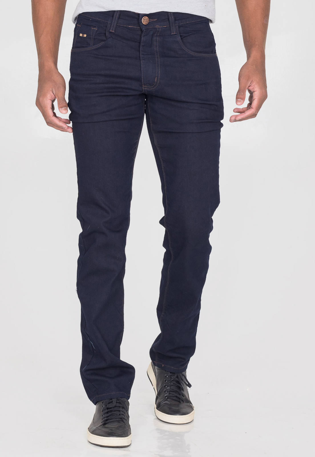 Calça Jeans Masculina Slim Premium Com Elastano Sem Lavagem