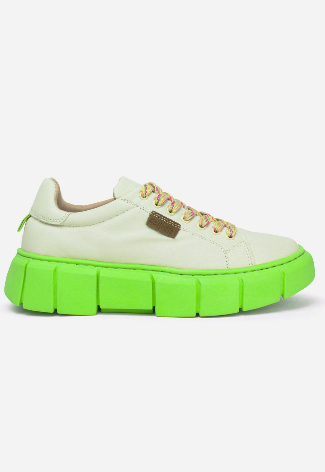 Tênis Sneaker Feminino Couro Casual Off White