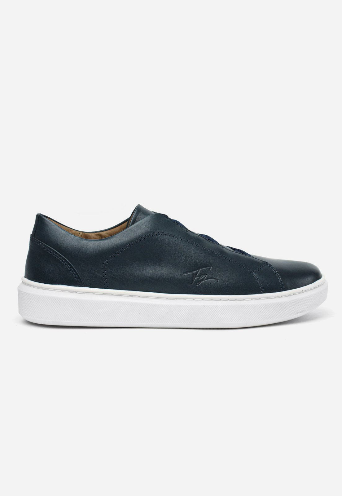 Sapato Masculino Couro Casual Azul Marinho