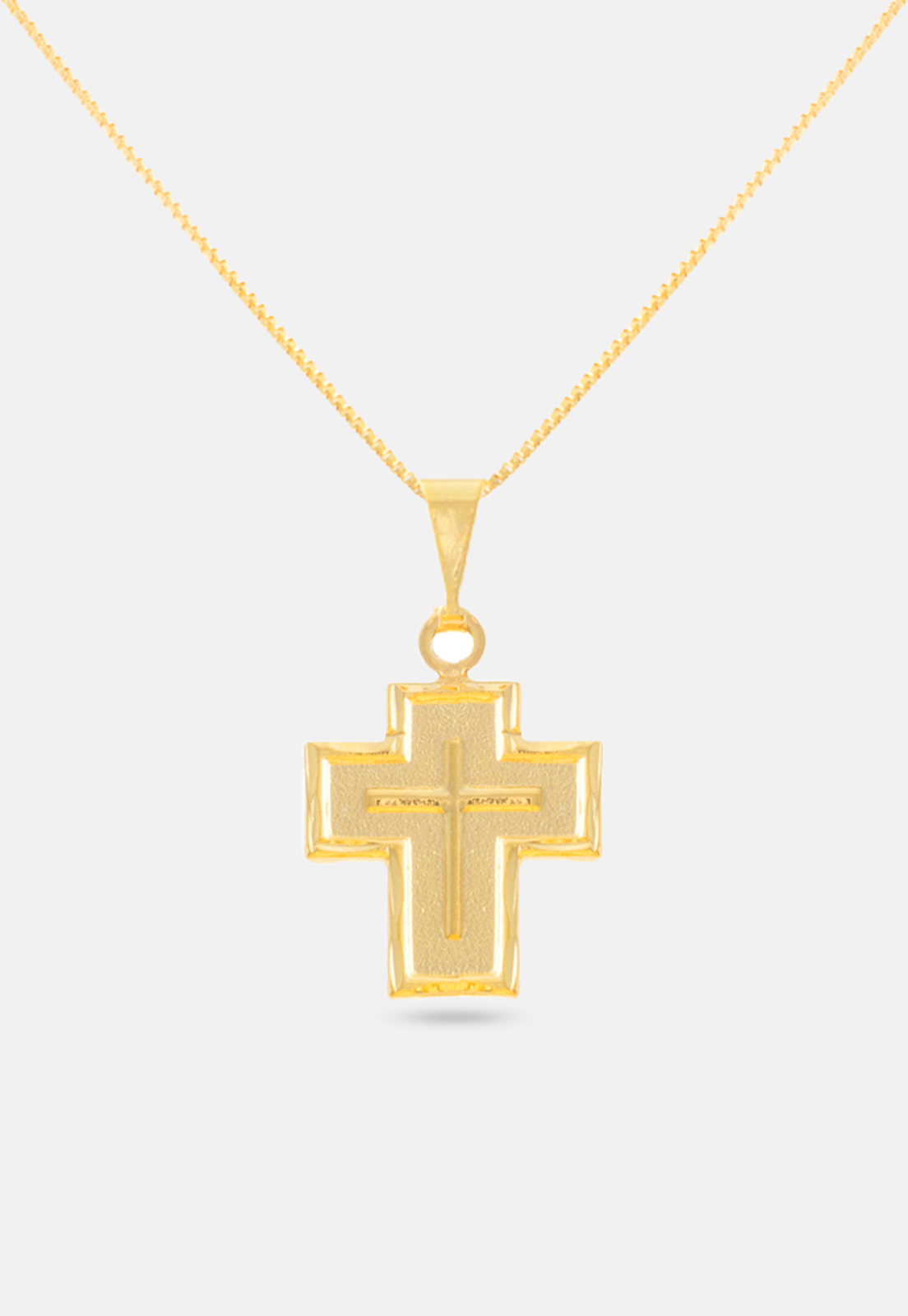 Pingente Masculino Crucifixo Cruz 2,5cm Banhado A Ouro 18k