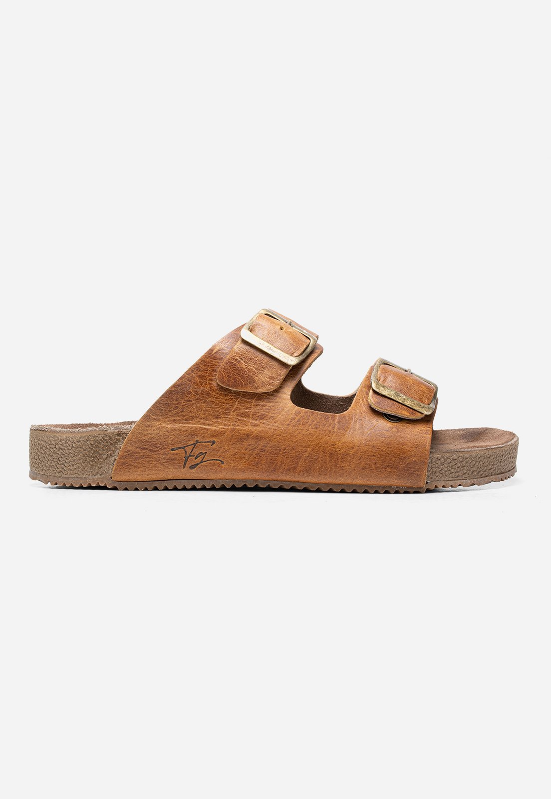 Sandália Feminina Masculina Birken Couro Confort Mostarda