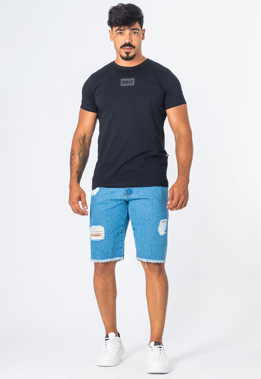 Bermuda Jeans Claro Masculina Desfiada Casual Premium